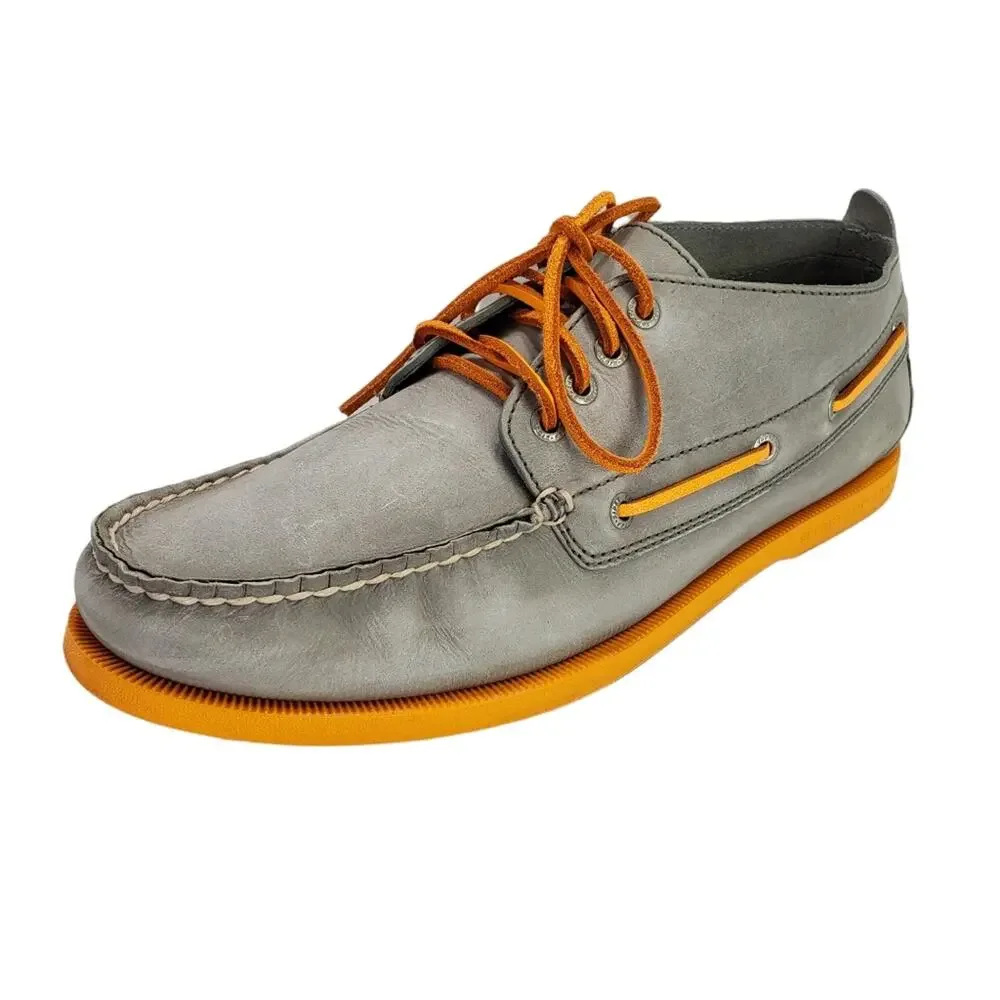 Sperry Chukka Boots, Size 11.5, Grey Leather.